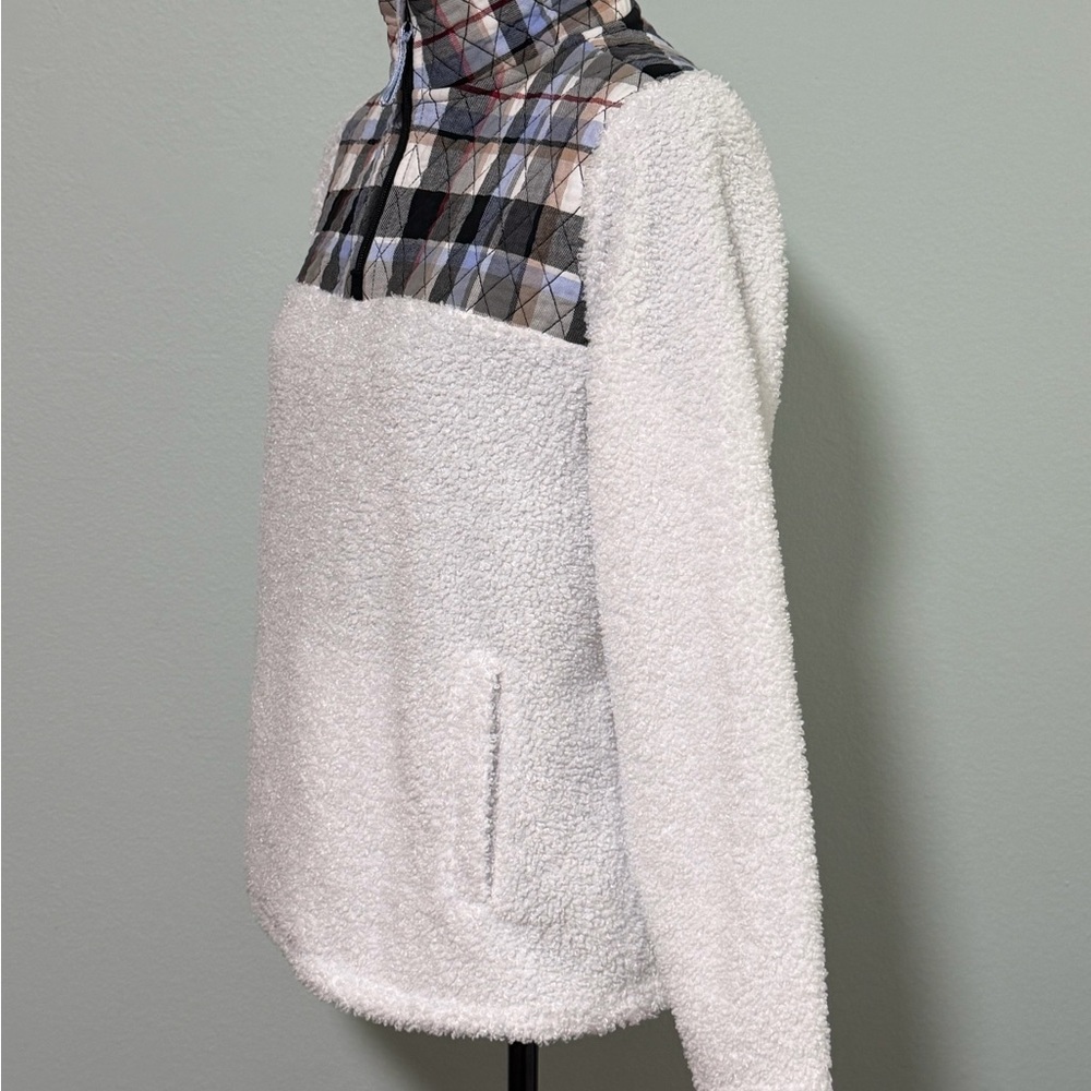 VERA BRADLEY Perfectly Plaid Teddy Fleece Half Zip Pullover- S - Picture 4 of 7